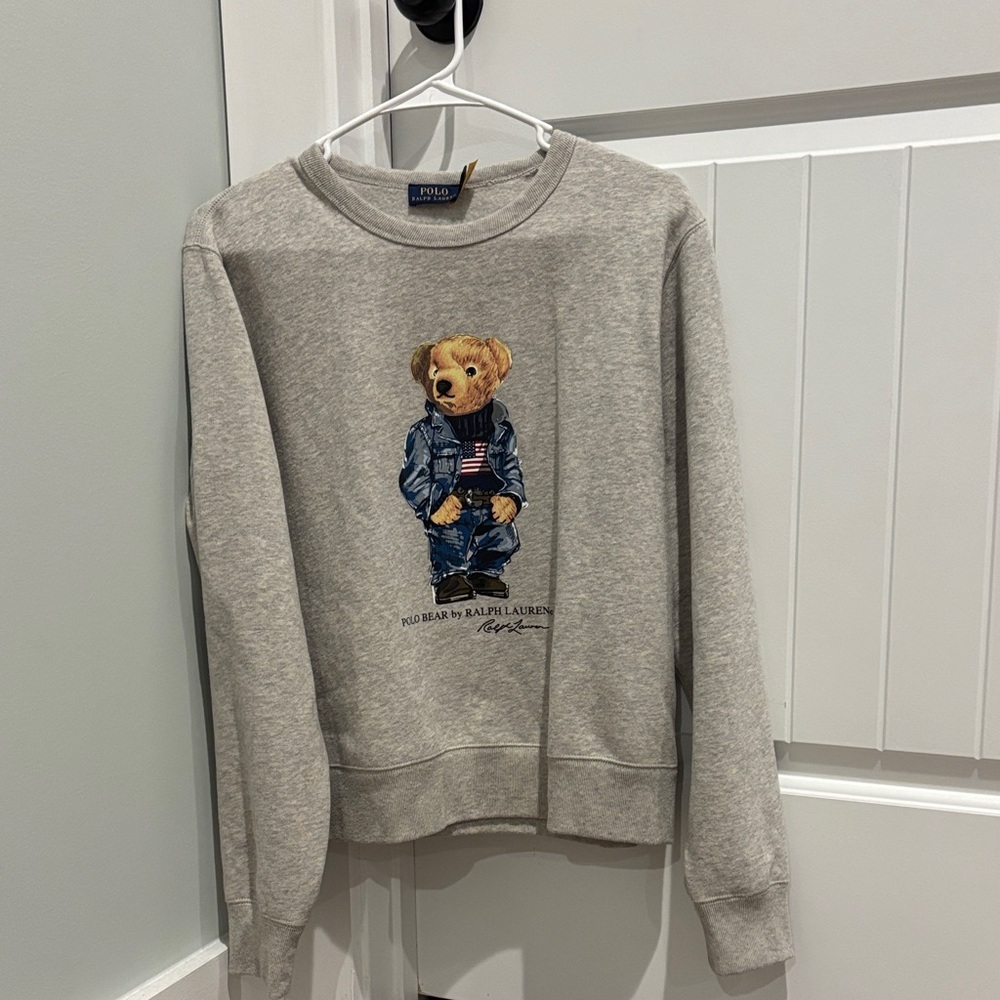 Polo by Ralph Lauren Heather Gray Bear Crewneck